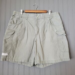 Columbia Cargo Shorts Outdoor Hiking Fishing 100% Cotton Green Men's Size 38